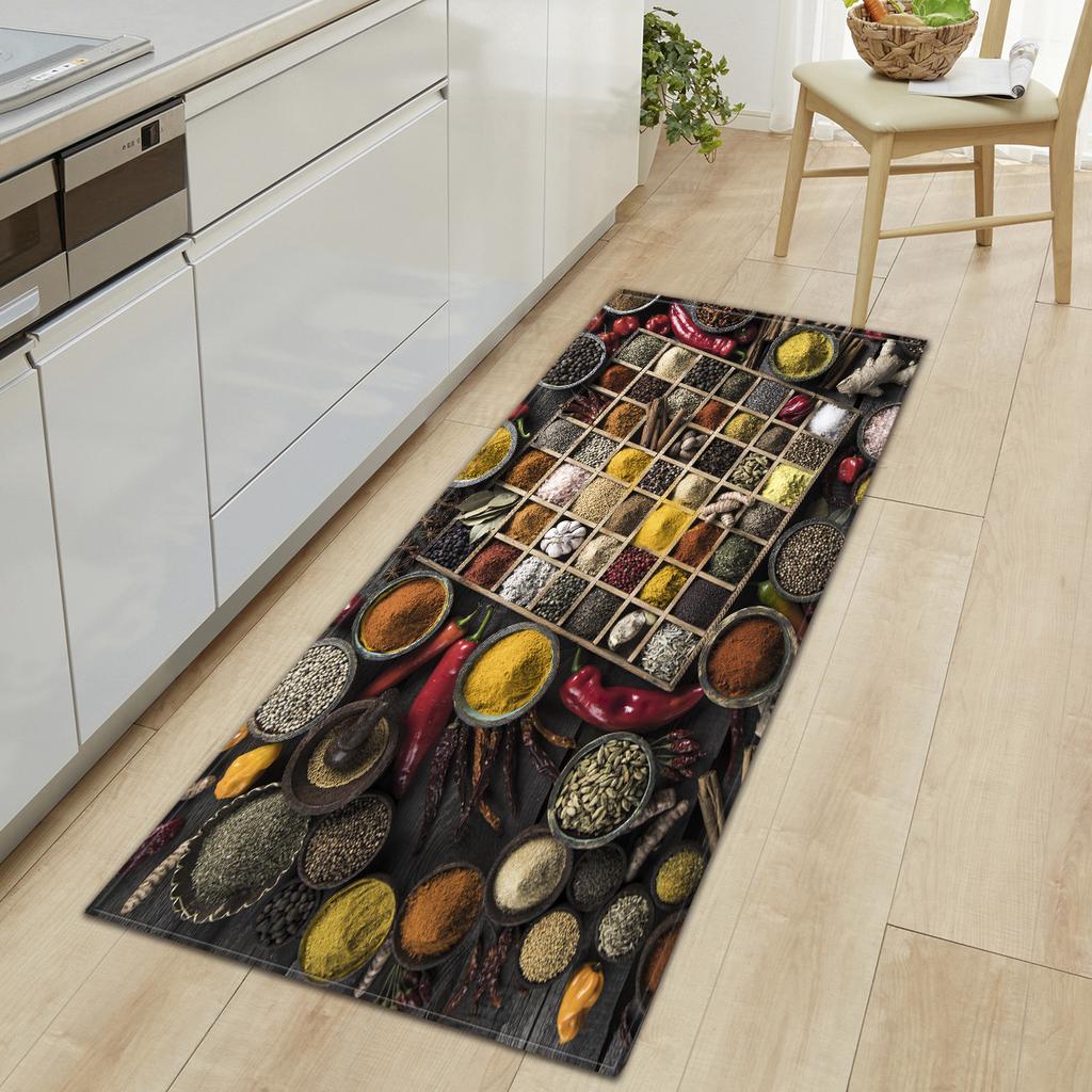 Seasoning Carpet Kitchen Rug Door Mat Seasoning Food Living Room Area Rug Bedroom Rug for Boys Entrance Floor Mat