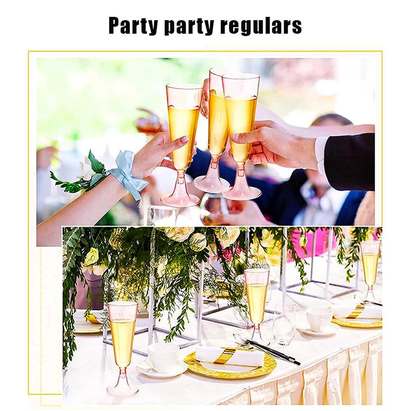 10 Stück Einweg-Plastik-Cocktailgläser Klare Martini-Gläser Rotwein-Pokal Eiscreme-Dessertbecher Mousse-Becher Pudding-Becher