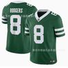 NFL New York Jets Camiseta de Fútbol Personalizada Rogers 8 Gardner 1 5 20 Malla de Algodón Uniforme Deportivo de Equipo Hombres Mujeres