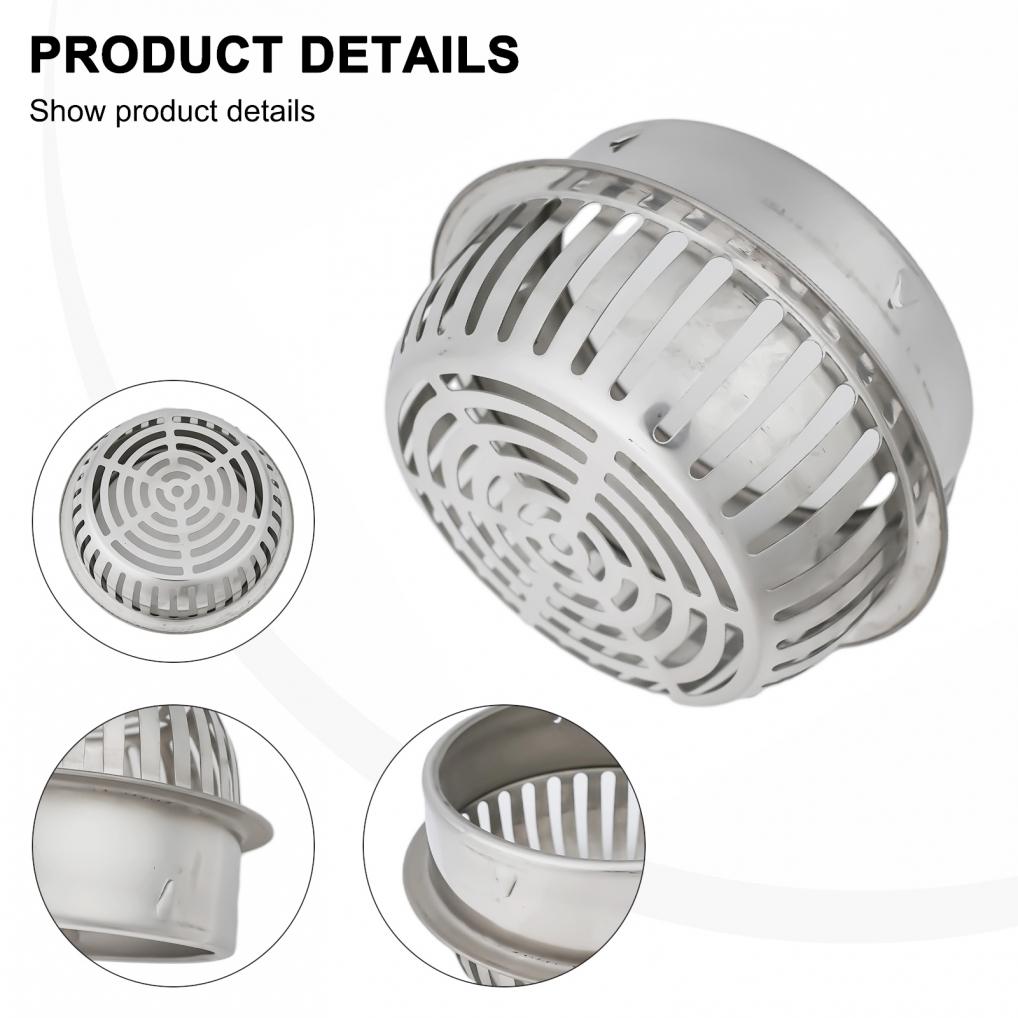 Stainless Steel Balcony Roof Round Large Displacement Anti-blocking Floor Drain