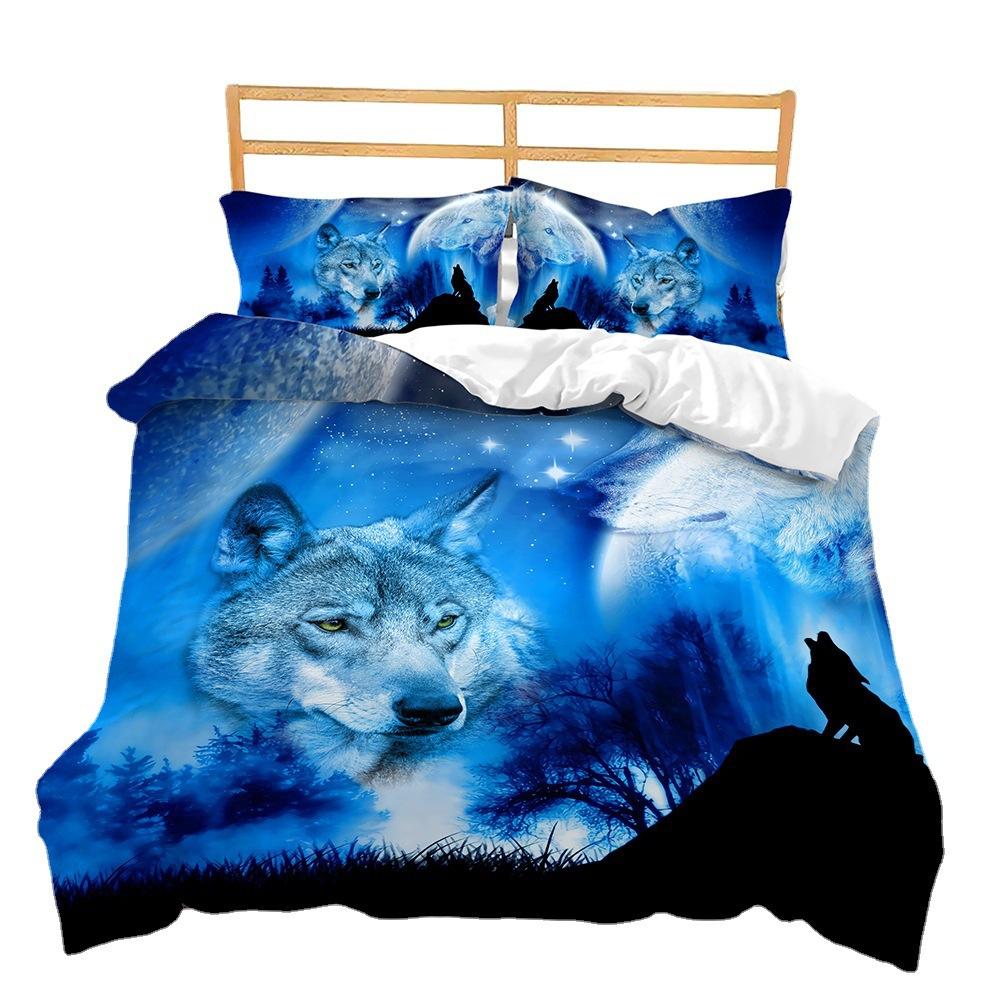 Three-Piece Set Animal Digital Printing Quilt Set Four-Piece Set