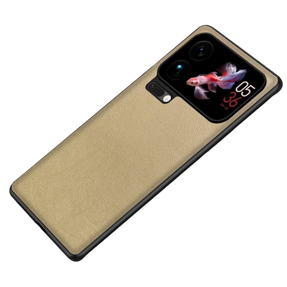 For Xiaomi 17 Pro Max Case Silk-Textured PU Leather Coated PC TPU Protective Phone Back Cover