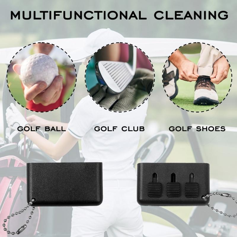3 in 1 Retractable Golf Cart Brush Multiple Use Golf Slot Cleaning Brush Portable Pocket Size Golf Cleaning Tool
