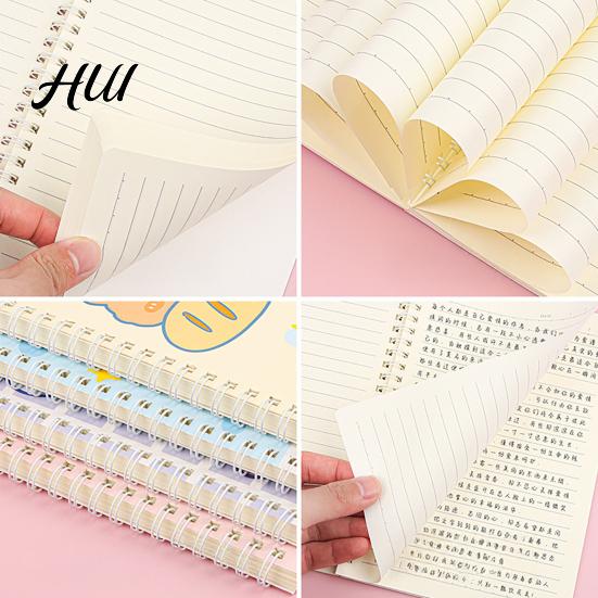 Lightweight Notebook For School Cute A5 Spiral Notebooks, Kawaii Animal Journals, 8.15" x 5.51" Lined Compact Writing Paper Notebook, 60 Sheet Journal