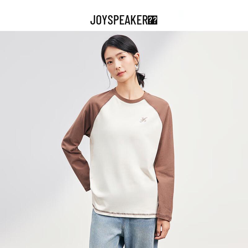JOY SPEAKER Women s Color Block Long Sleeve T-Shirt L