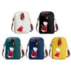 Convenient Shoulder Bag for Mobile Cute Cat Print Crossbody Bag PU Phone Holder
