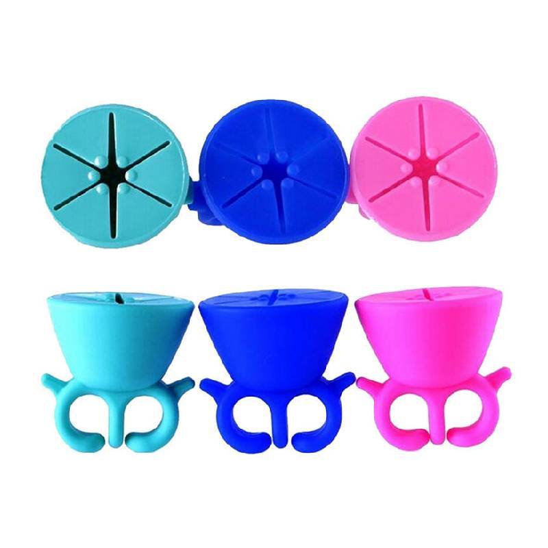 Portable Silicone Nail Polish Container Sleeve With Spillresistant Clamp For Manicurists
