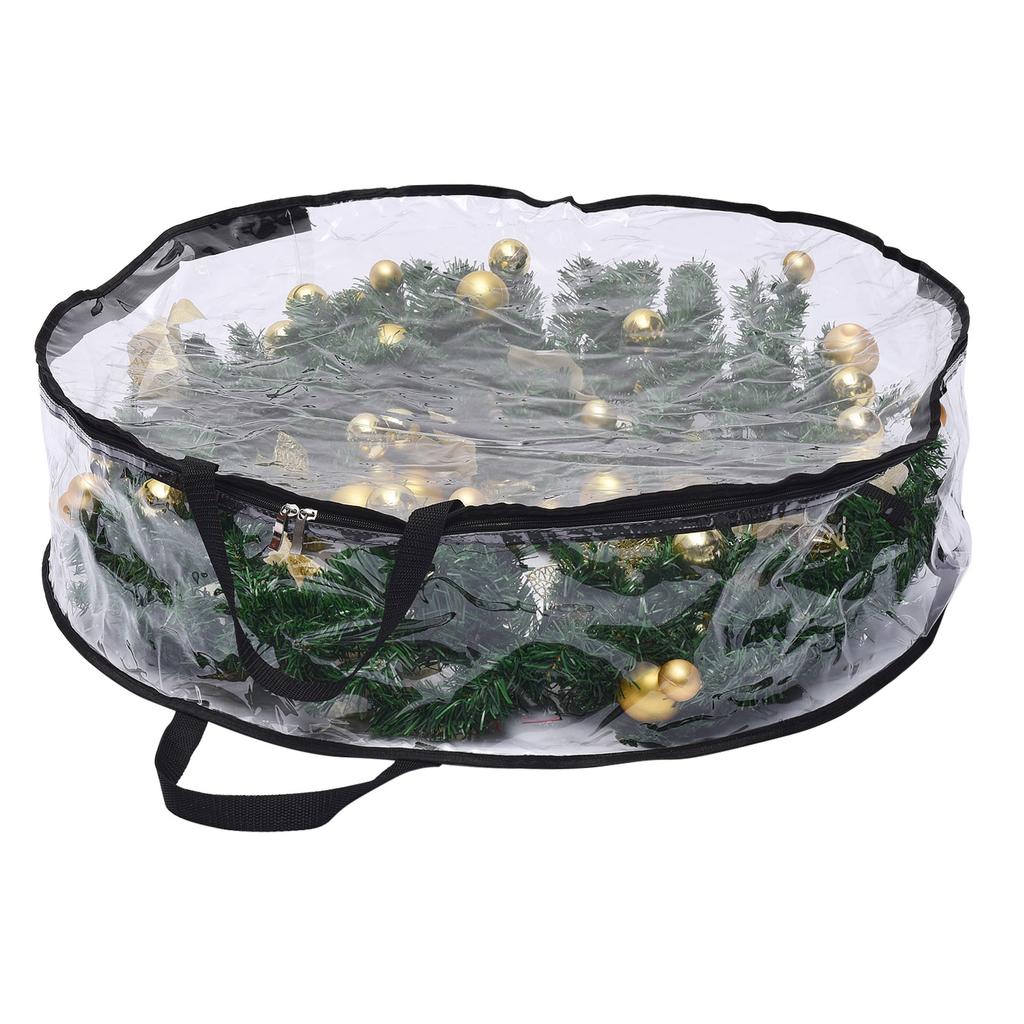 Wreath Storage Bag Large Capacity Reinforced Decorative Wreath Storage Bag Storage Container