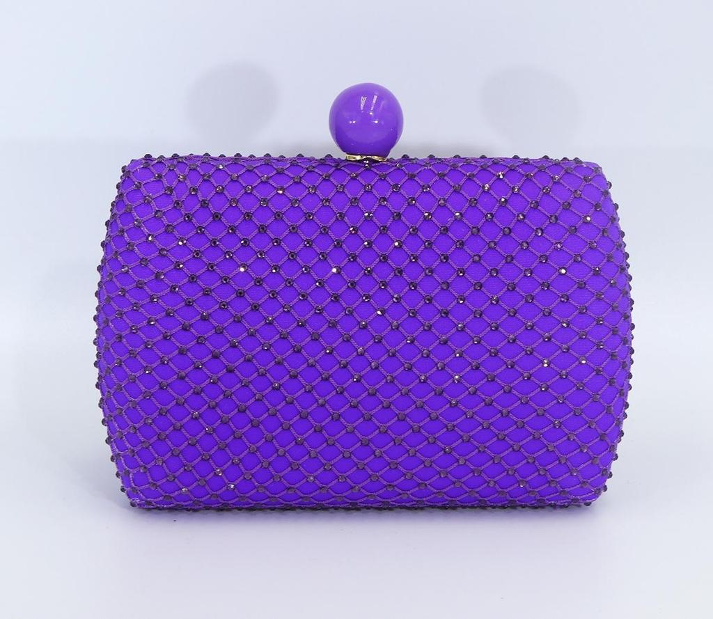 Kvinnors flerfärgade strass-clutch: Elegant Kvällsväska för Cheongsam och Klänning