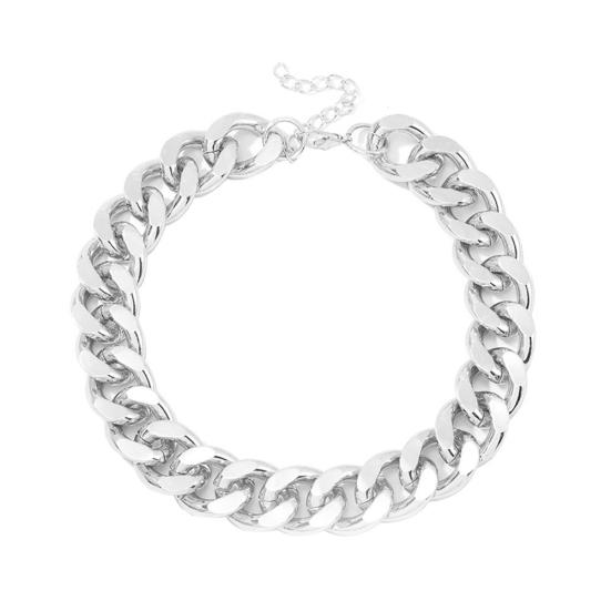 

Унисекс Толстая Цепочка Короткое Ожерелье Хип-Хоп Вечеринка Клуб Заявление Ювелирные Изделия Подарок серебряный