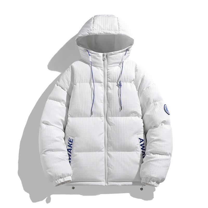 Winter Kapuzenlose Lockere und Vielseitige Winddichte und Kälte Baumwollgepolsterte Kleidung Herren und Damen Einfarbige Kapuzenpullover Baumwollgepolsterte Kleidung