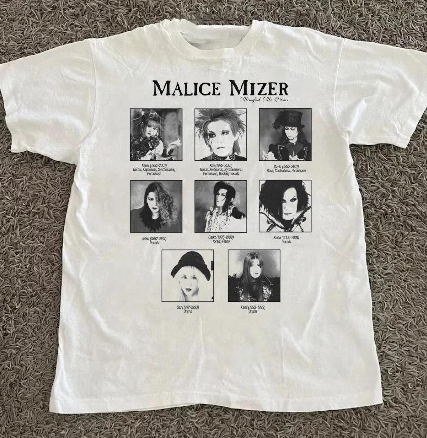 

Malice Mizer Band Members Heavy Cotton White S5XL T Shirt AG911 Unisex T-Shirt S