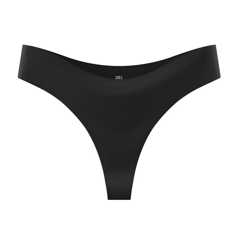 Bezešvé dámské bikiny tanga s nízkým pasem z ledového hedvábí - Prodyšné, velká velikost, sportovní a jógové oblečení
