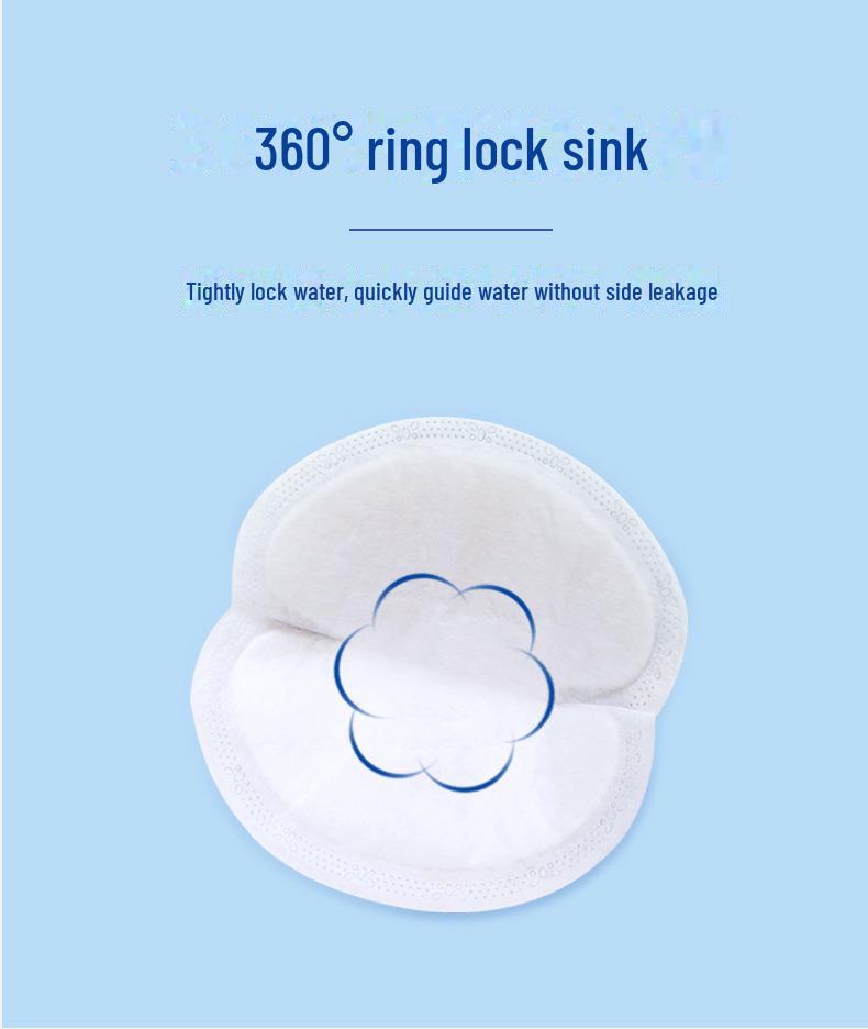 100 Disposable Breast Pads for Leak Prevention During Lactation - Ultra-thin Postpartum Design.