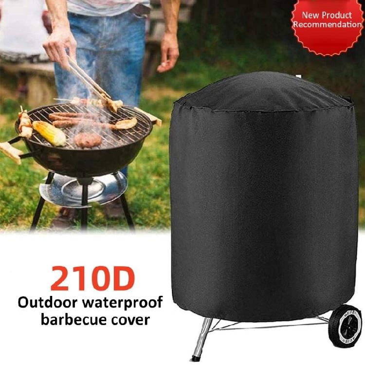 Round Outdoor Grill Cover Bbq Waterproof Oxford Cloth Oven Protector Windproof Grill Waterproof Cover Barbecue Cover