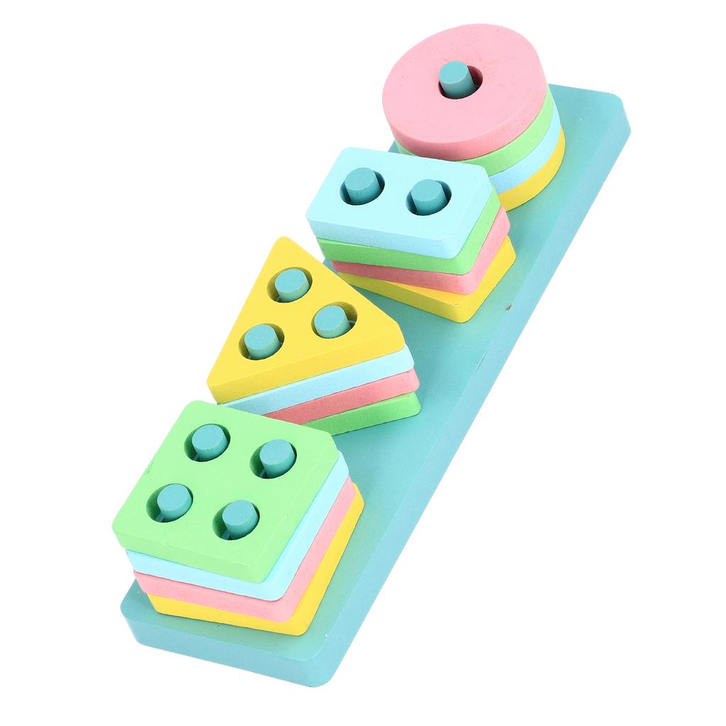 Building Blocks Educational Wooden Exquisite Design Geometric Stacker Building Blocks for Kids Type