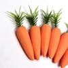 Lifelike Fake Carrots Glitter Easter Ornaments 6Pcs Kitchen Photography Props