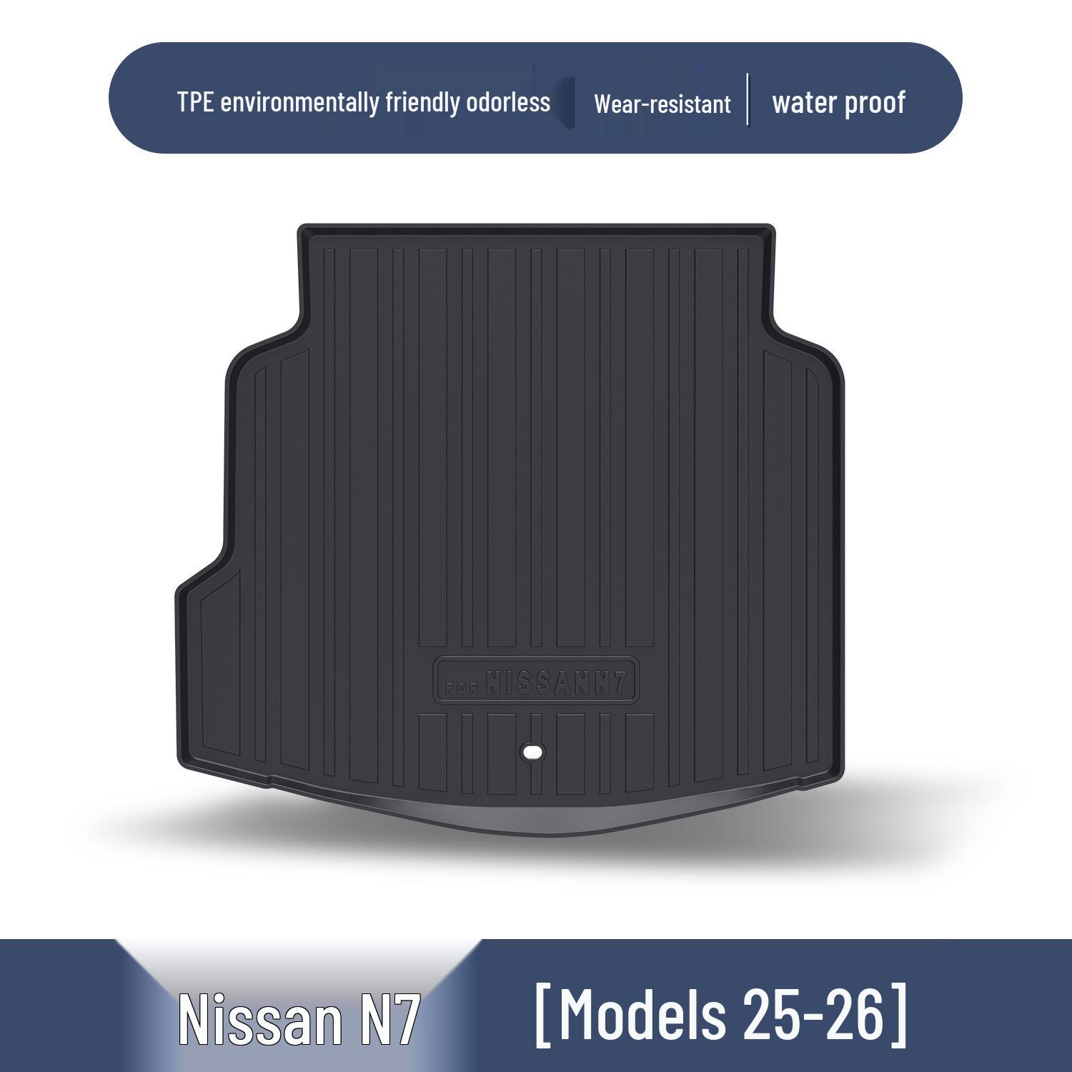 Nissan N7 Waterproof TPE Trunk Mat, Interior Modification Accessory 100x90 cm