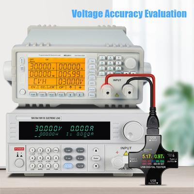 2-in-1 Typ-C-USB-Tester mit IPS-LCD-Farbbildschirm, USB-Voltmeter, Amperemeter, Strom, Spannungsprüfer BT