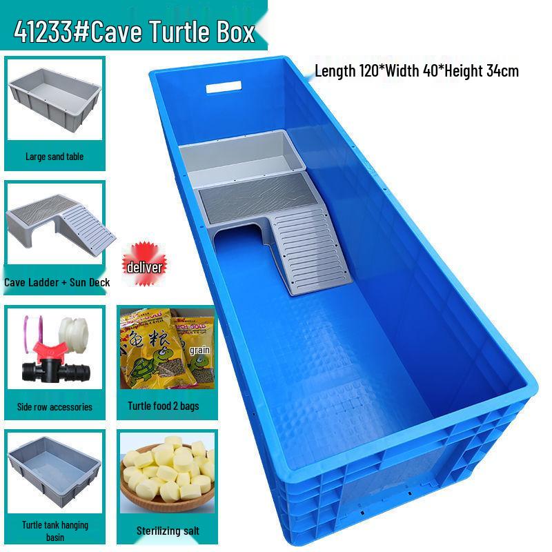 Large Plastic Turtle Tank with Sunning Platform and Breeding Box