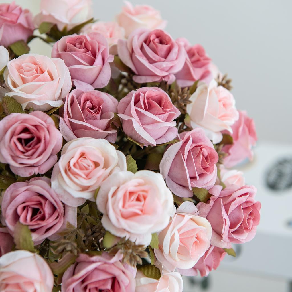 Silk Artificial Flowers Carnation Rose Wedding bridal bouquet Home Festival Outdoor garden arch Art wall Diy gift box Decoration