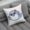 Cute Small Shark Animal Pillow Case For Home Bedroom Car Office Decoration Living Room Sofa Cushion Cover Suitable