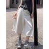 Women's Loose Fit White Casual Mid-Length Shorts Wide-Leg Daily Wear Pants
