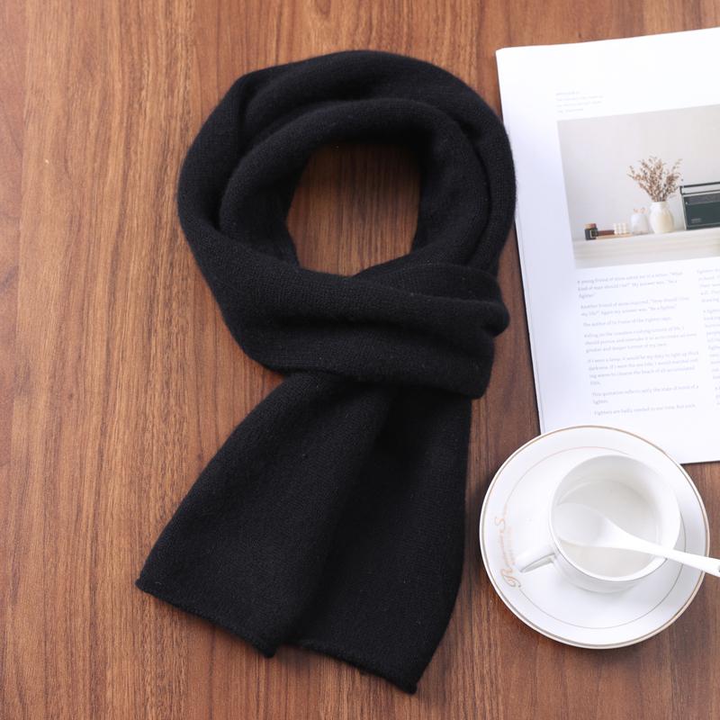 2025 Winter New Fashion Solid Color Cahsmere Scarf Women Outdoor Keep Warm Soft Men Solid Color Wool Knitted Long Scarves 160*26