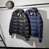 PJS High Version Mens Winter Hooded Puffer Jacket Thick Warm Windproof Urban Fashion Cotton Coat