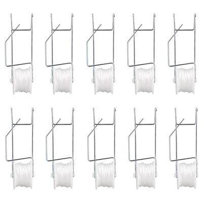10Pcs Tomaten Spalier Roller Haken Tomaten Unterstützung Haken Anlage Roller Haken mit 15M String Anlage
