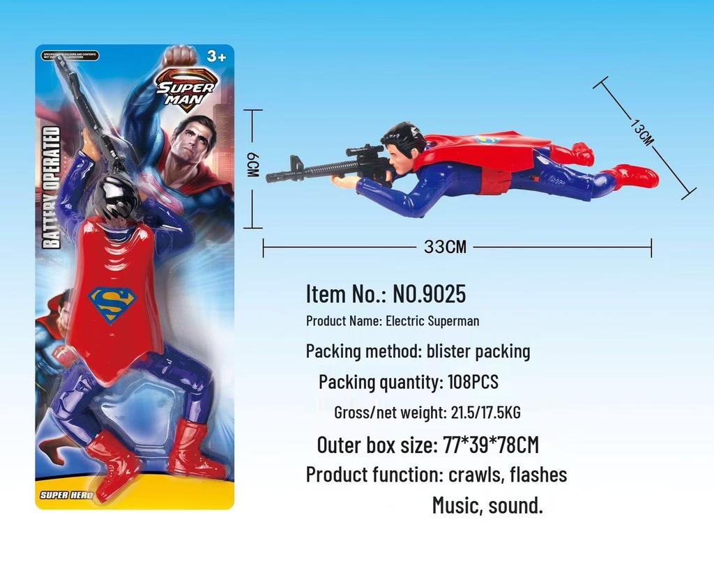 Electric Crawling Captain America & Spider-Man Toy: Lights, Sounds, Music Simulation