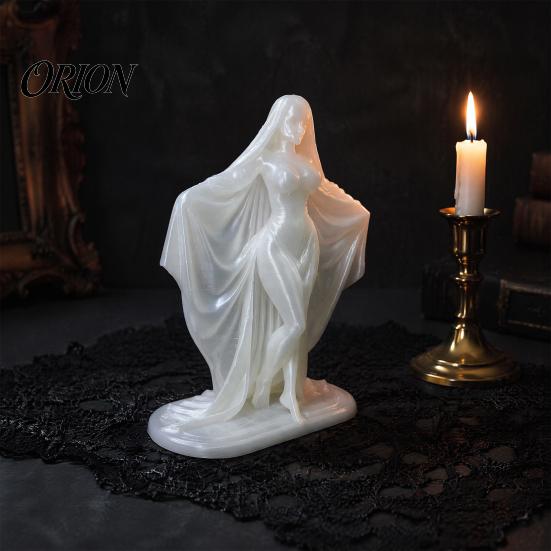 Gothic Style Soft Furnishings 3D Printed Goddess Statue, Minimalist Figurine, Modern Niche Home Accessories Mysterious Sculpture for Office Desk Shelf