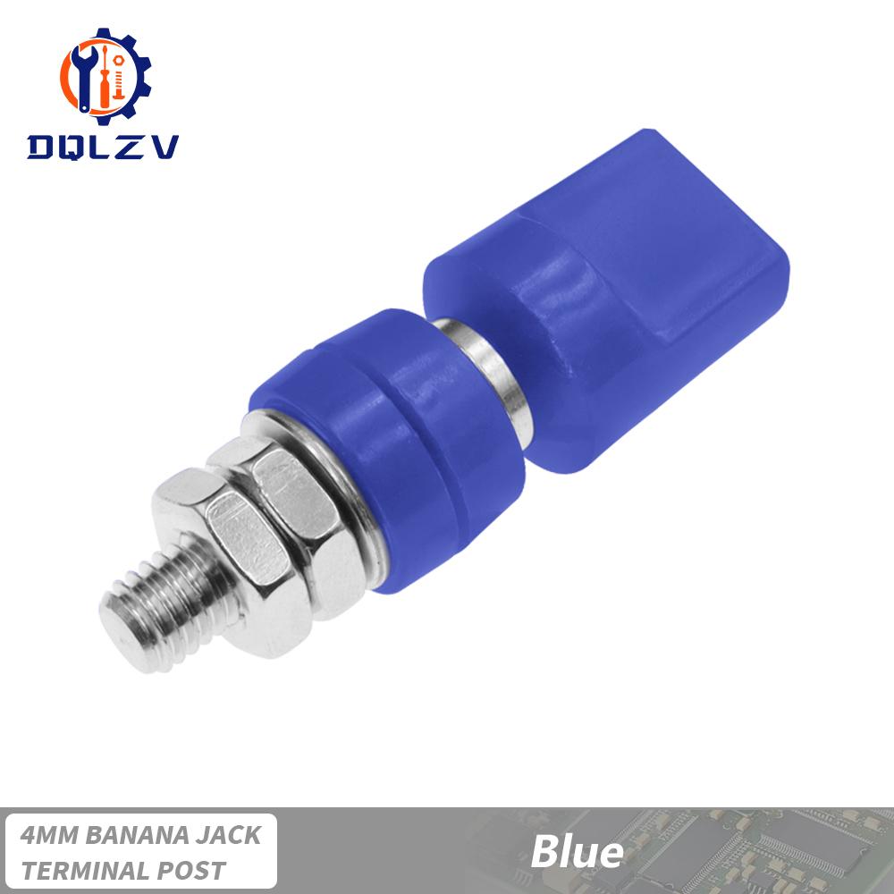 100A 4MM M6 M8 M10 Brass Connector Terminal Binding Post Nut with Caps 40-100A Large Current Banana Plug Jack Socket Connectors