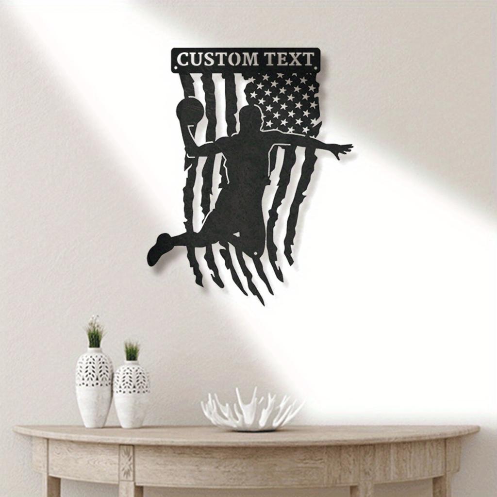 Metal Basketball Player Wall Art, Sports Fan Gift, Classic Home Decor