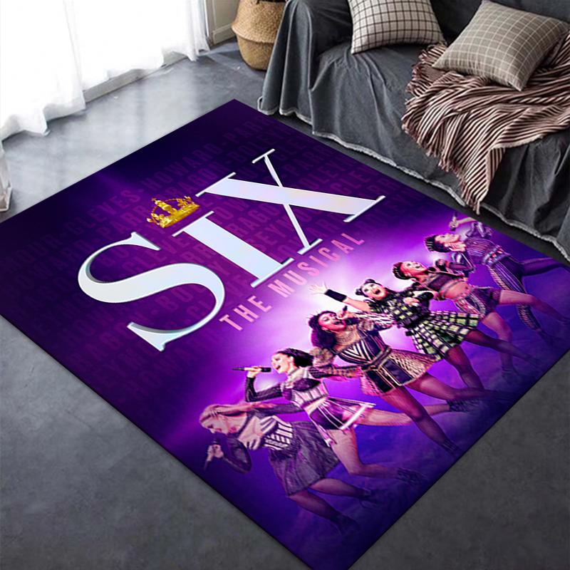 Nuovo Tappeto SIX the Musical 2025 per Soggiorno Camera da Letto Casa Decorazione Divano, Tappetino Antiscivolo per Giochi Bambini164
