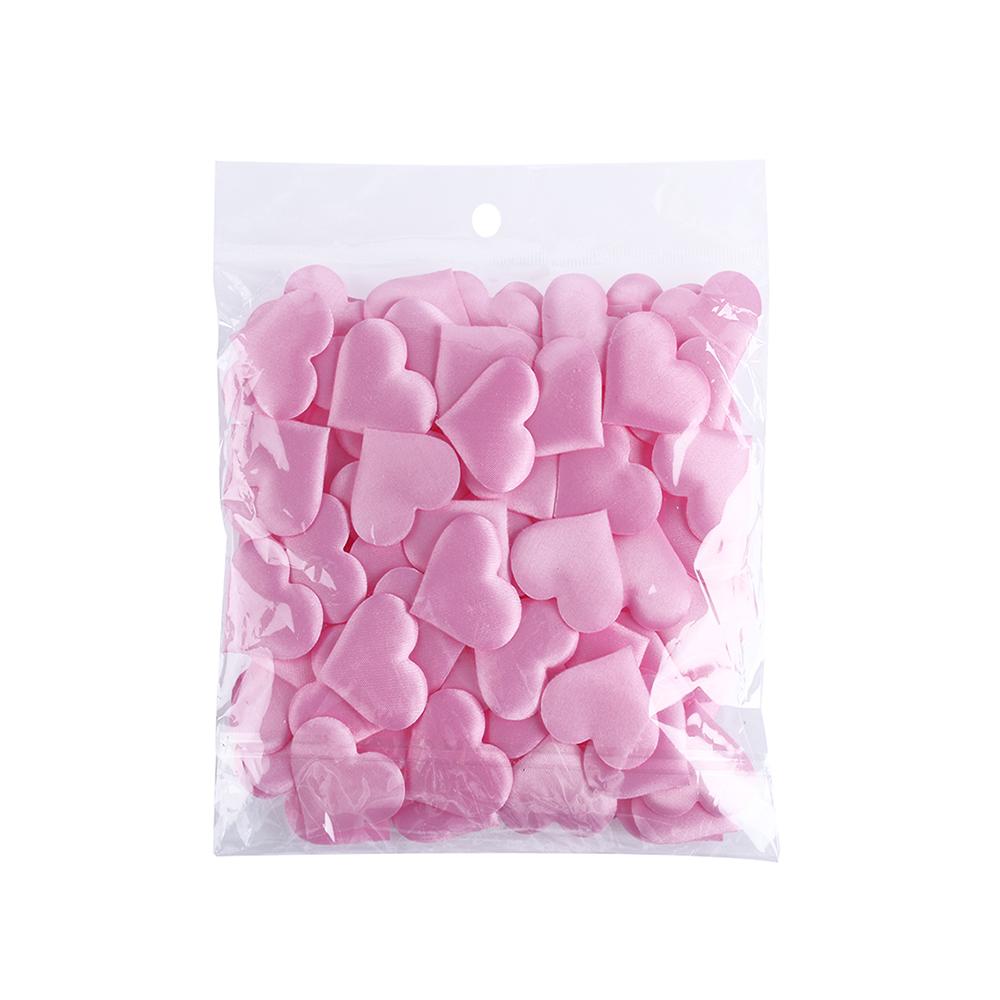 100 Pezzi Confetti in Tessuto Imbottito Petali da Lancio Cuore d'Amore Romantico Spugna Tavola Sposa Matrimonio Festa di San Valentino Decorazione