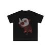 Unisex Plus Size Casual Crew Neck Short Sleeve TShirt With Fun Robber Pig Print Neutral Fashion Street Style Top Tshirt