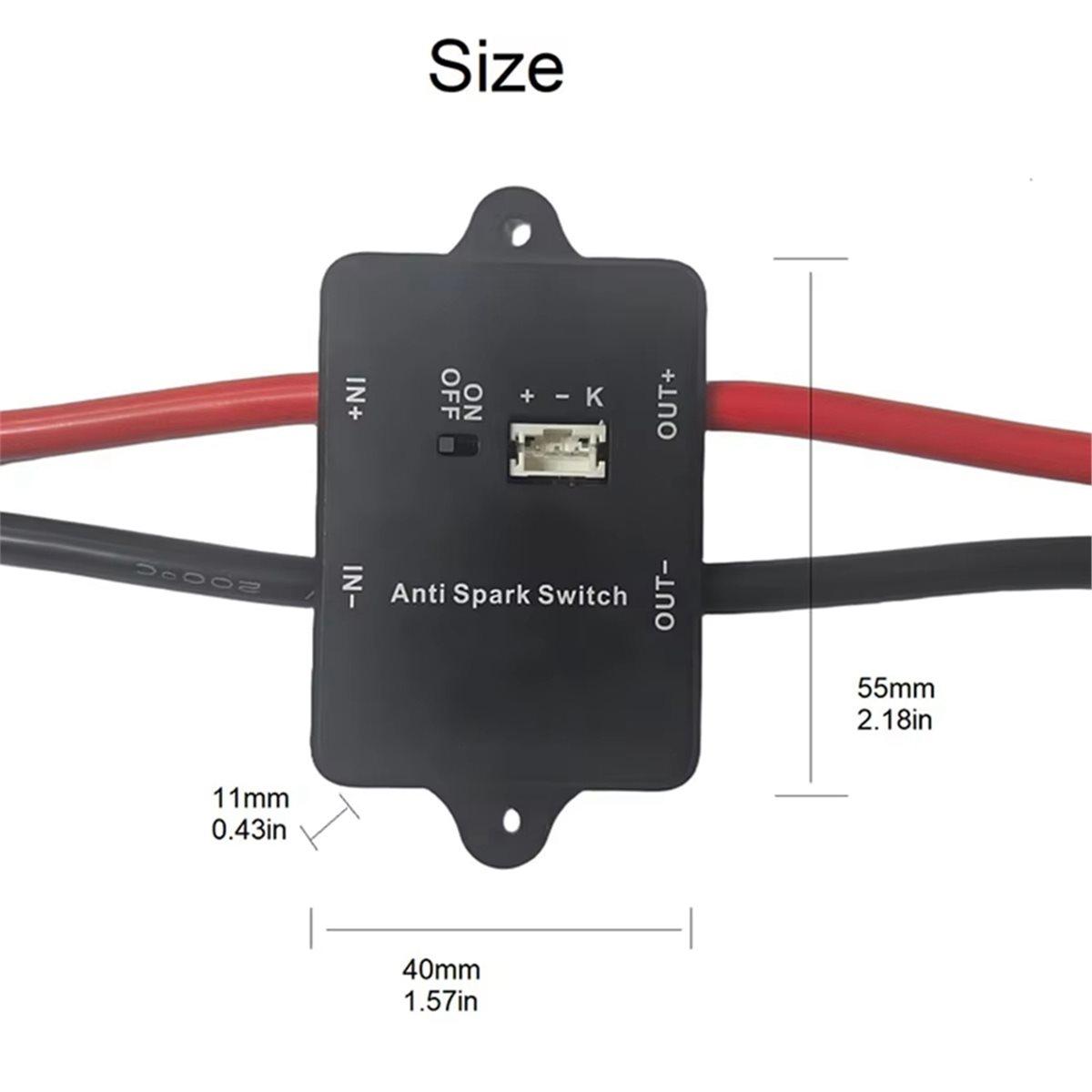 

AS100 Anti Spark Power Switch 100A 84V DC - XT90 Connector for ESC Electric Skateboard Scooter RC Car Boat E-Bike China Mainland