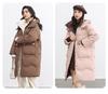 Yaya Women's Mid-Length Hooded Down Jacket - 2025 Winter Korean Style Casual Outerwear