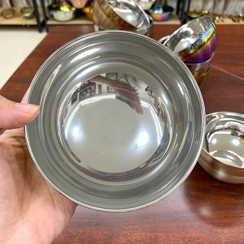 304 Stainless Steel Double-Layer Insulated Bowl for Children - Anti-Scald, Anti-Drop, Perfect for Rice and Soup