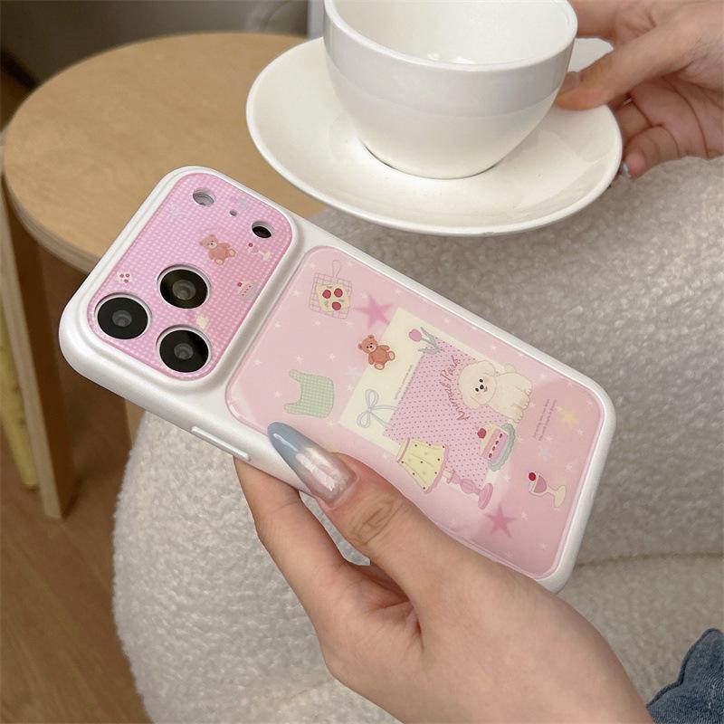 Pink Plaid Desk Lamp iPhone 17/16 Pro Max/15 Pro Girly Phone Case