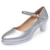 Punta Tonda, Basso Taglio, Alla Moda, Eleganti, Tacco Chunky, Tacco Medio, Suola Morbida, Comode Scarpe da Lavoro con Cinturino a Singola Fibbia