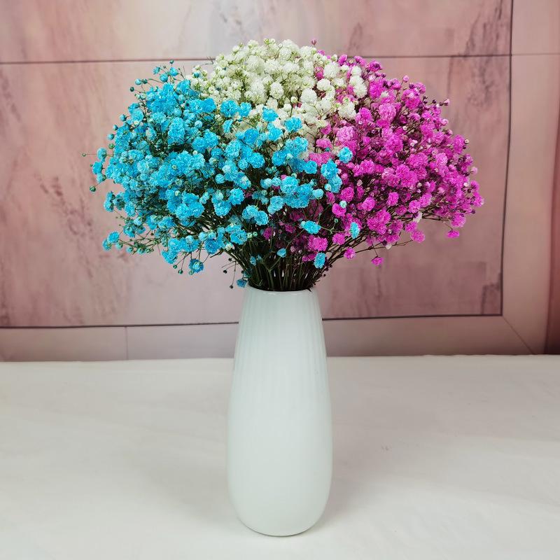 Baby's Breath Dried Flower Bouquet for Living Room Decor - Real Fresh Cut Flowers, Perfect for Gifting and Decorative Ornaments.