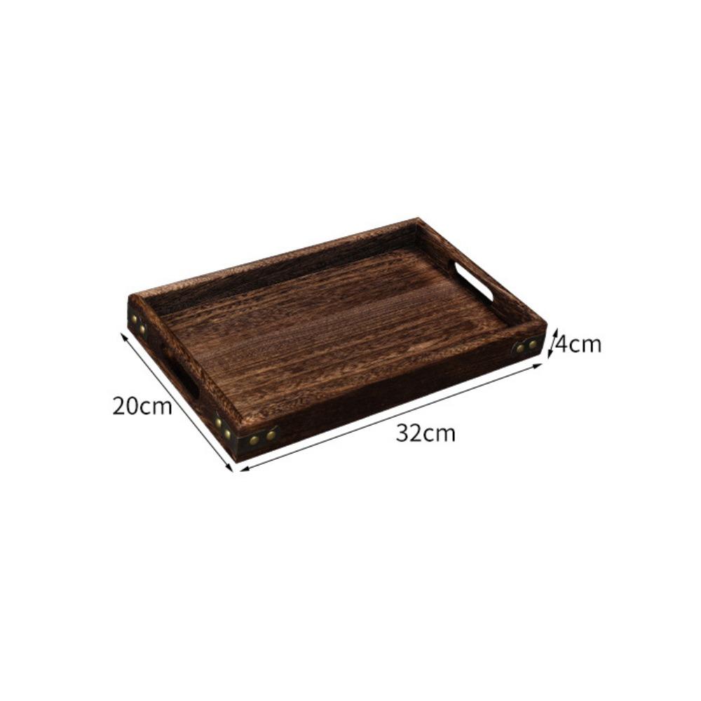 Decorate Tray Rectangular Wooden Tray Wooden Retro Style Wood Storage Tray Tea Tray Tea Fruit