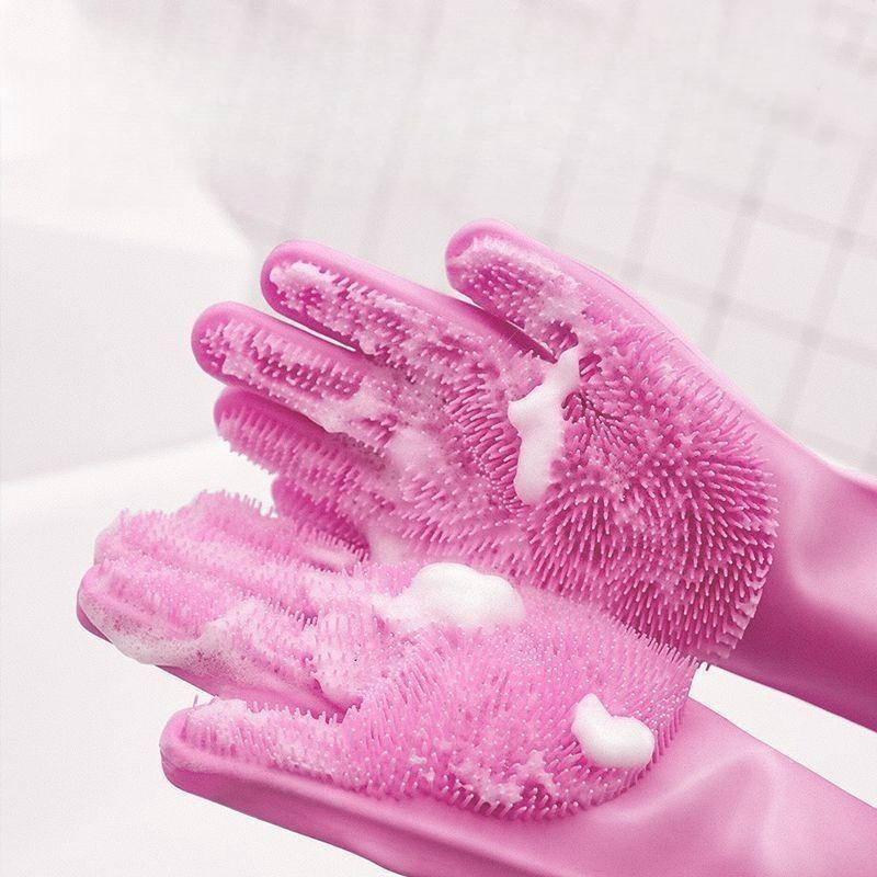 

Pet Silicone Gloves Cats Dogs Prevent Scratching and Biting Animal Bathing Massage Cleaning Hair Removal Gloves Pet Supplies 2pcs Hair Removal Brush 31x16cm 2pcs