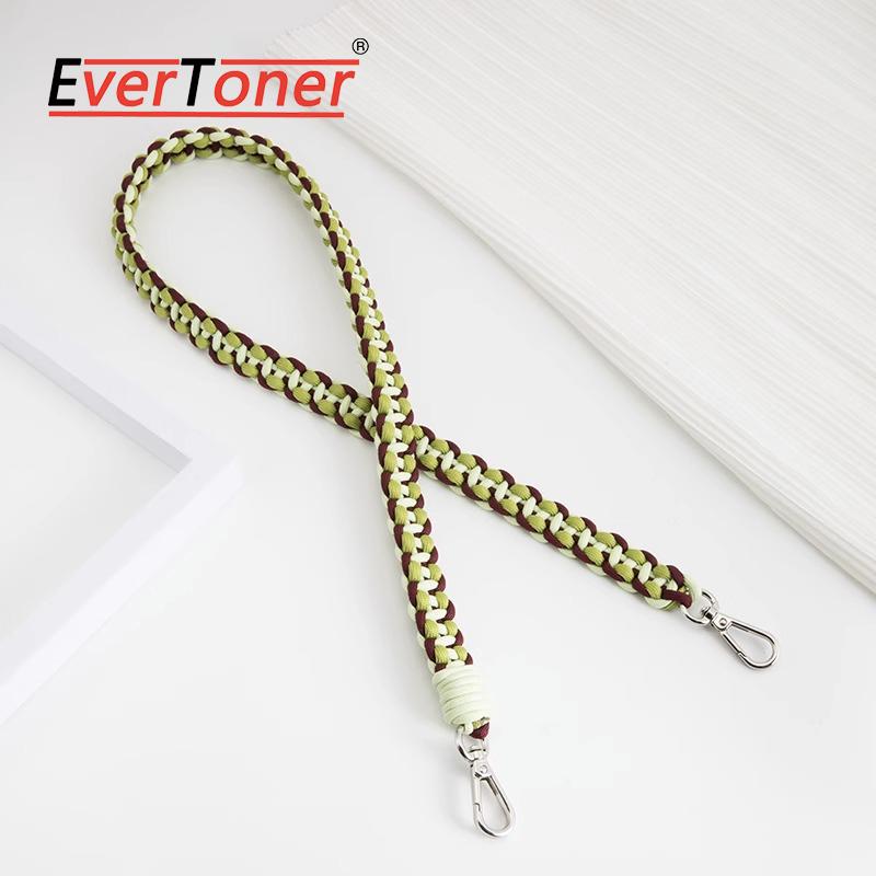 EverToner Suitable For Long-champ Mini Pure Handmade Woven Shoulder Strap DIY Colored Braided Rope Crossbody Bag Strap