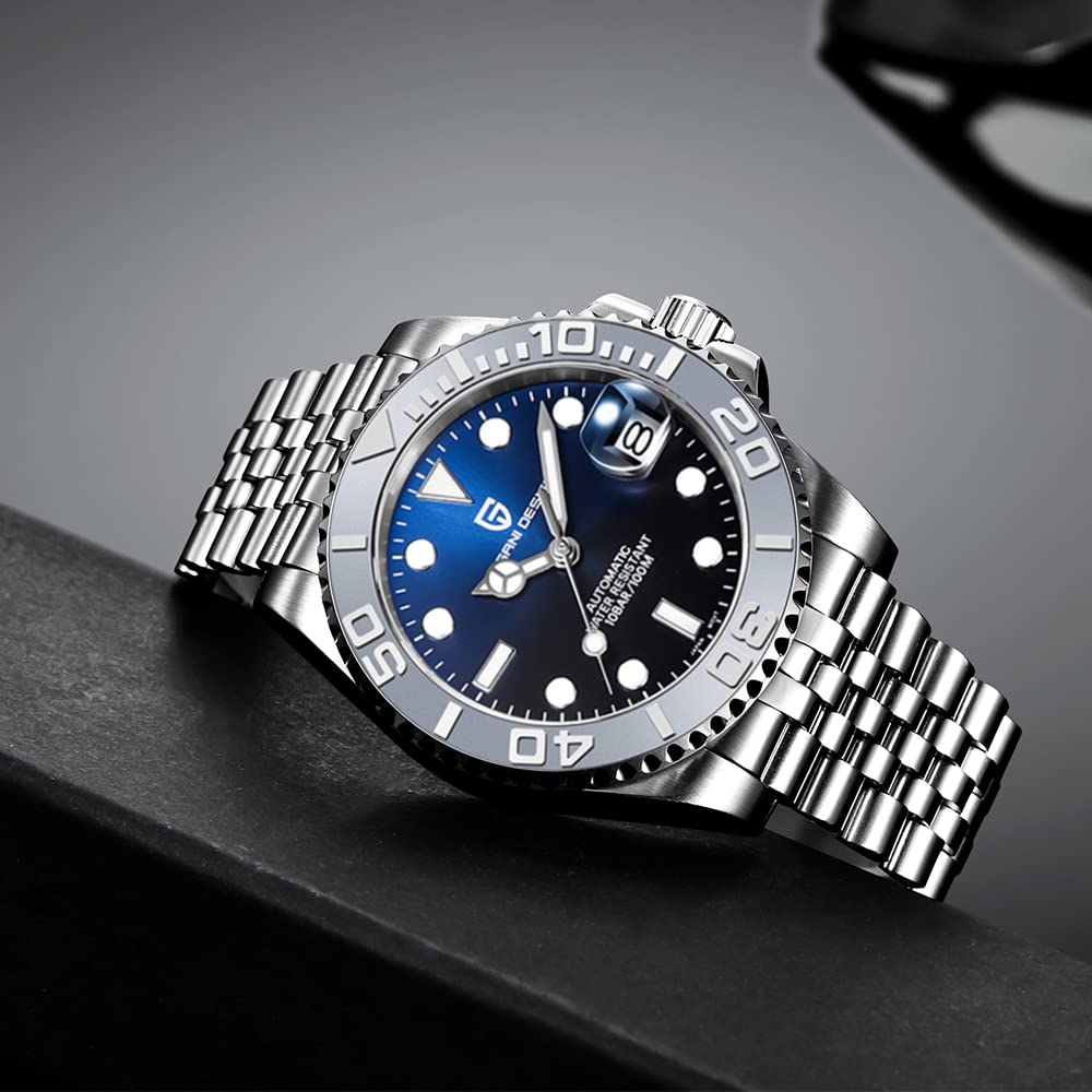 Pagani Design Made In SEIKO NH35 Automatic Mechanical Watch with Water Ceramic Stainless Steel Sapphire Pagani Design Men's Watch, Japan, Movement,