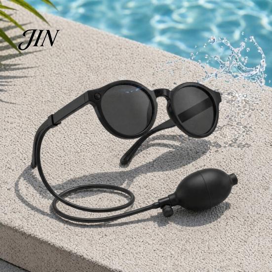 Dark Lens Disguise Glasses Prank Water Glasses, Novelty Squirting Sunglasses, Round Sunglasses with Hidden Spray, Fun Toy for Parties Spray