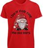 I Do It for the HO'S T-SHIRT Naughty Santa Funny Christmas Rude Joke GIFT TEE