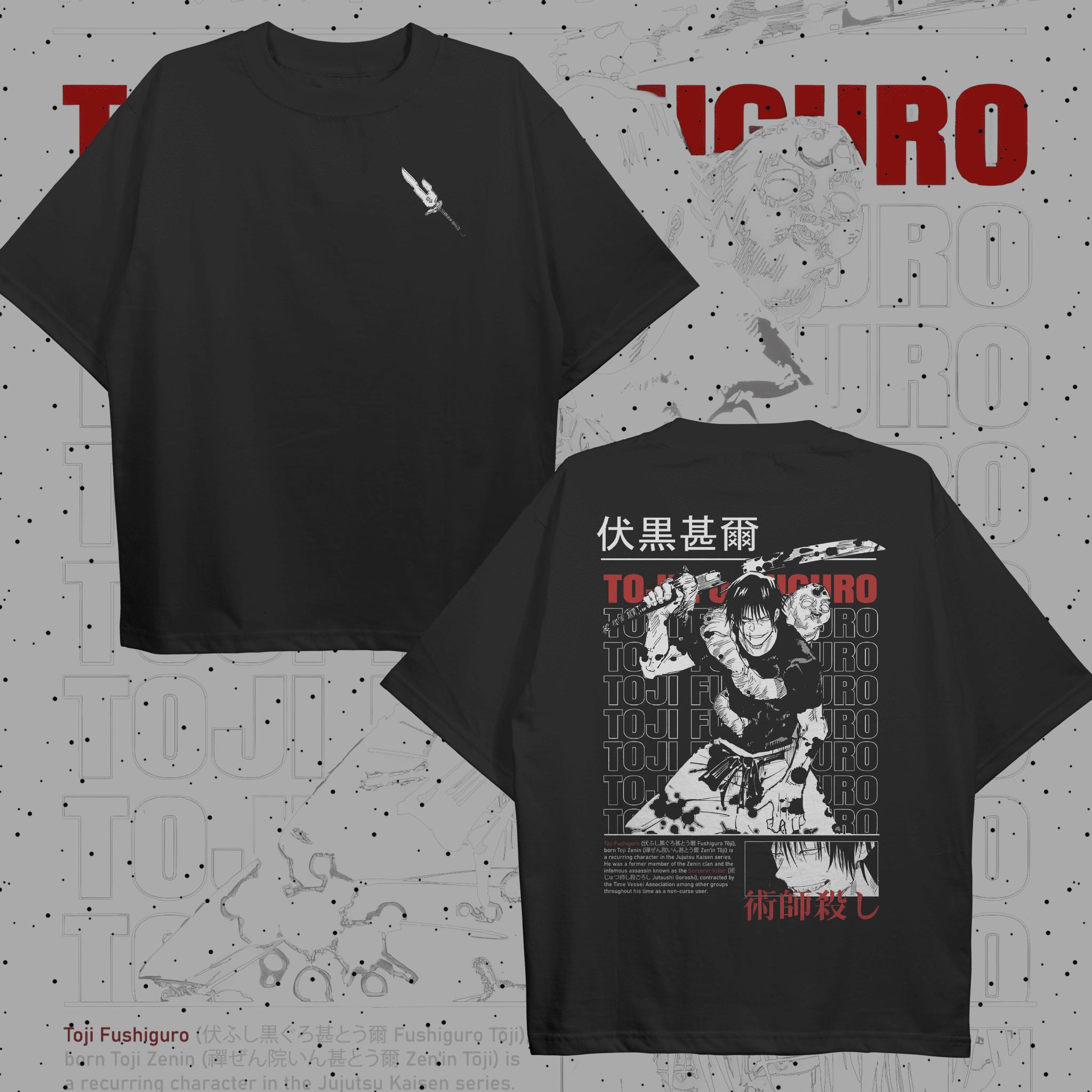 Jujutsu Kaisen Toji Fushiguro TShirt Men Anime Sorcerer Killer Graphic Tee Japanese Manga Streetwear Short Sleeve Oversized Top 3XL